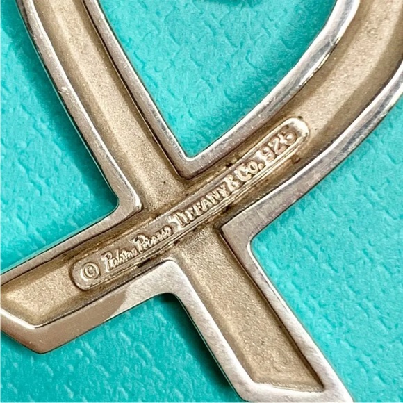 TIFFANY & CO: Paloma Picasso Large Loving Heart Necklace sterling Silver 1497 - Picture 3 of 4